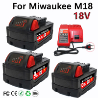 For Milwaukee M18 18V 6000mAH/12000mAH Replacement For Milwaukee M18B5 XC Li-ion battery 48-11-1815 48-11-1850 2604-22 2604-20