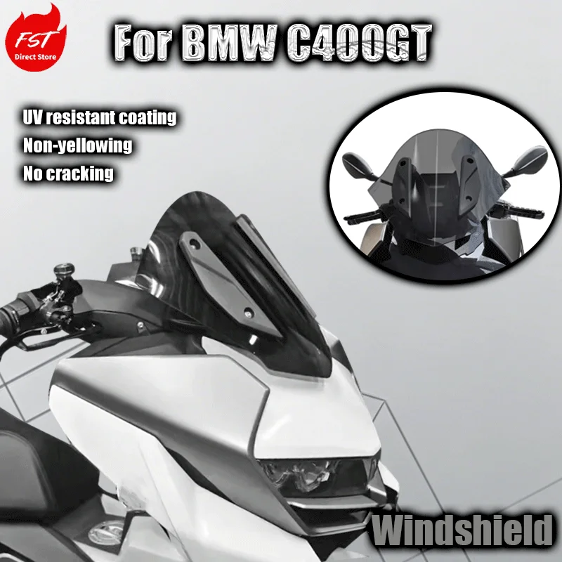 

For BMW C400GT motorcycle modification front windshield racing windshield combat version round head windshield