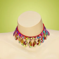 Handmade Beaded Neckpiece Versatile Competition Performance Accessories Belly Dance Latin Dance Necklace Stage Performance