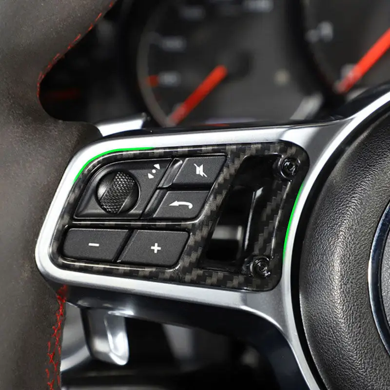 

Car Accessories Interior Steering Wheel Cover Trim For Porsche Panamera Macan Cayenne 2015-2020 718 911 2016-2020 918 2012-2015