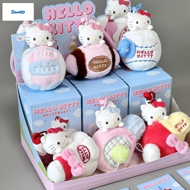 New Sanrio Hello Kitty Plush Toy Blind Box Sports Themed Scented Diffuser Bag Charm Trendy Collectible Gift For Enthusiasts