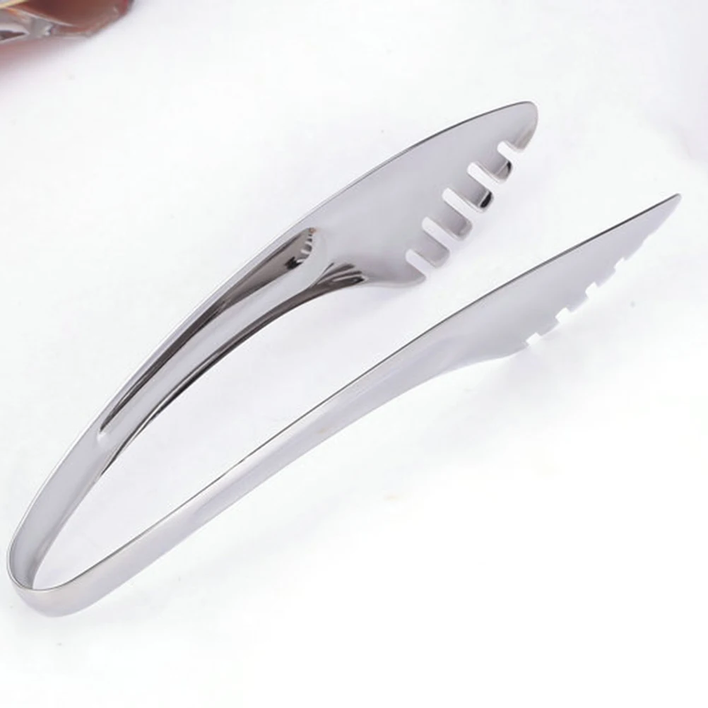 

3pcs Stainless Steel Pasta Noodle Clips Salad Heat Resistant Lightweight Kitchen Serving Tongs for Home Hotel Restaurant Use