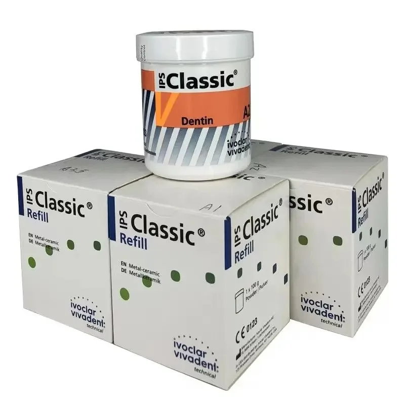 Dental 100g/can IPS Classic V Dental Laboratory Metal Ceramic Powder PFM Metal Porcelain Compatible with Various Dental Alloys