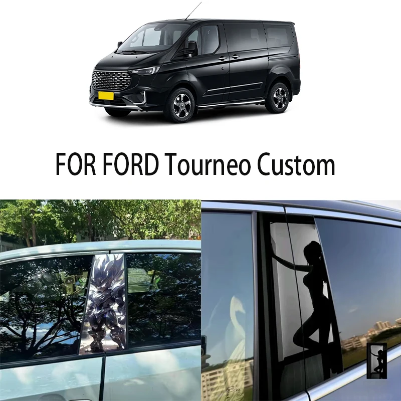 

Door Window Decoration Trims Pillar Posts Stickers Auto Styling For FORD Tourneo Custom Car accessories