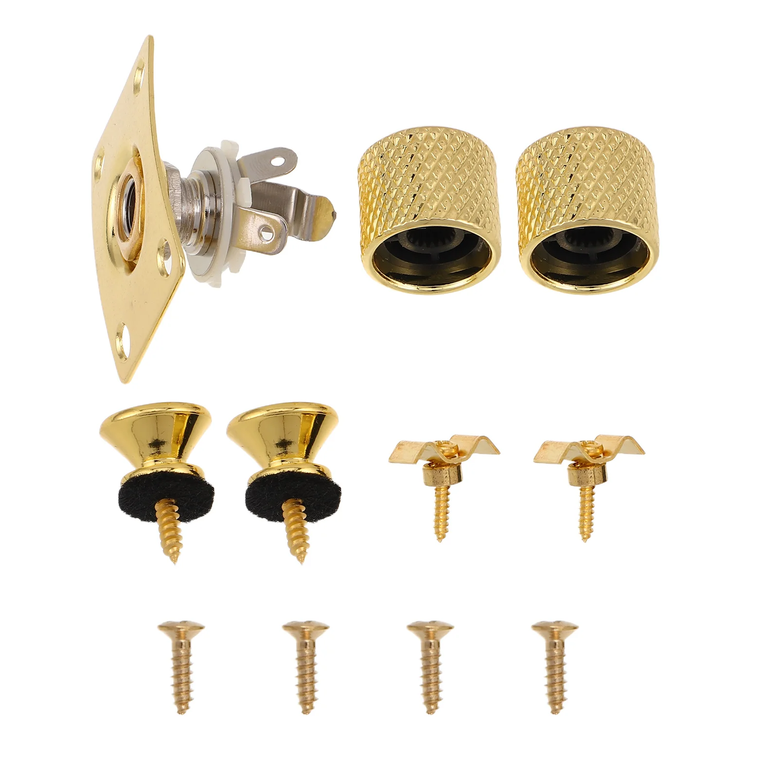 

Guitar Accessory Set Golden Plug Electric Parts Accessories Endpin Jack for Hardware Plate Bass