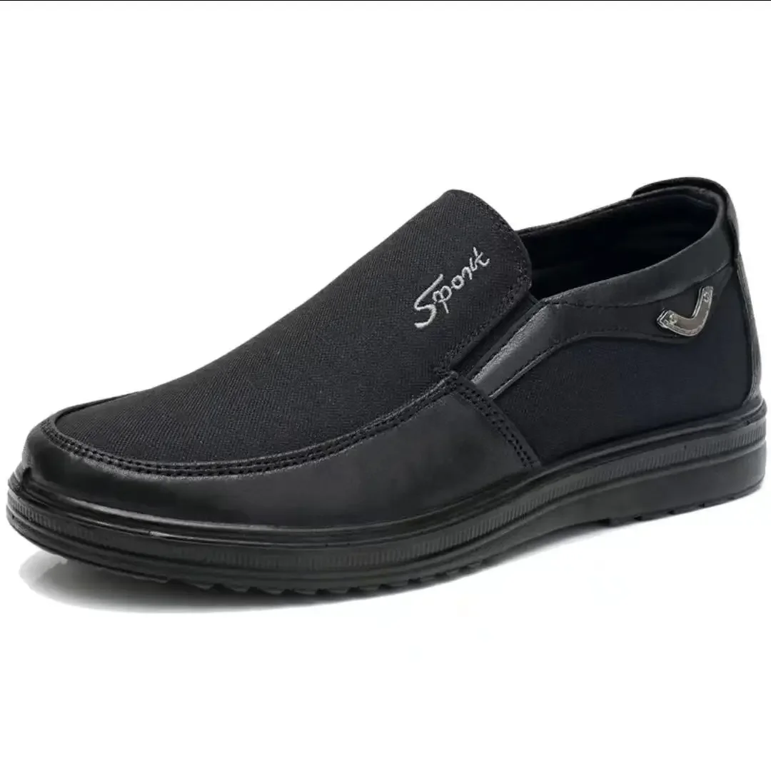 Homens sapatos casuais respirável andando plana zapatos tênis plus size 2025 lona verão clássico mocassins