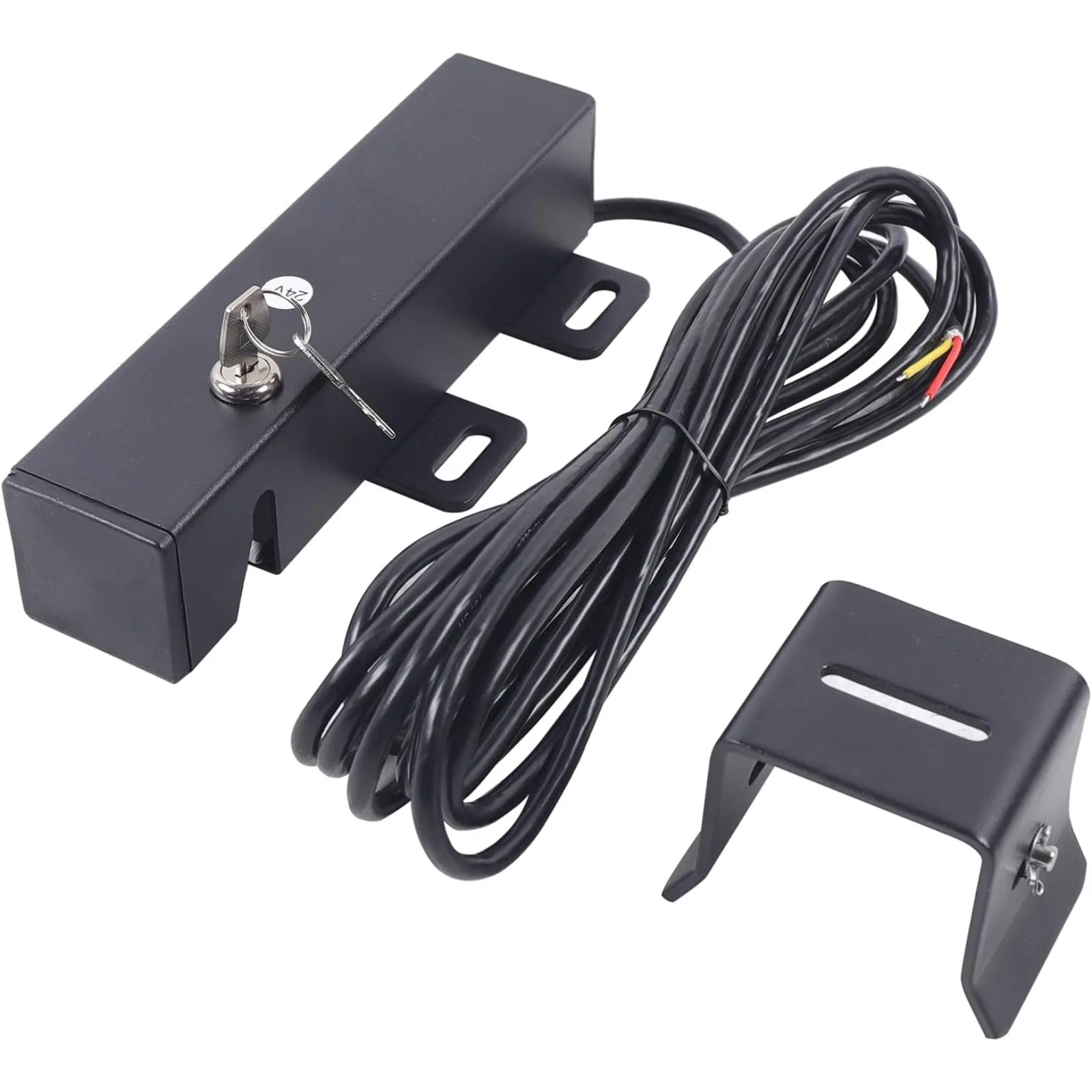 

Электрический замок для ворот 24 В, магнитный механизм, электрический замок для разблокировки двухкрылых или однокрылых вращающихся ворот, система контроля доступа