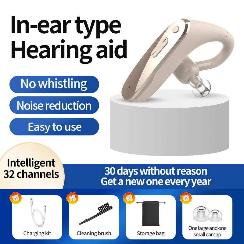Bluetooth 5.4 Wireless Earphones 32 intelligent Channel DSP Chips Noise Cancellation Anti Whistling Single Earbud For Ear Back