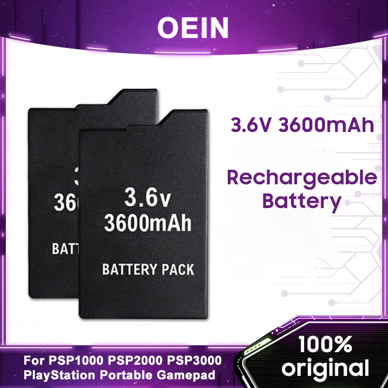 Batteria ricaricabile al litio 3.6V 3600mAh per PSP1000 PSP2000 PSP3000 PSP 2000 3000 Controller portatile cella di ricambio agli ioni di litio