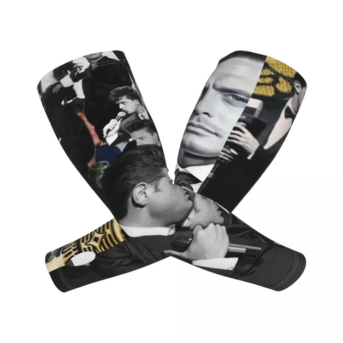 Manchons de bras d'extérieur Luis Miguel Singer, housse de Protection solaire UV, manches de tatouage de cyclisme en soie glacée d'été