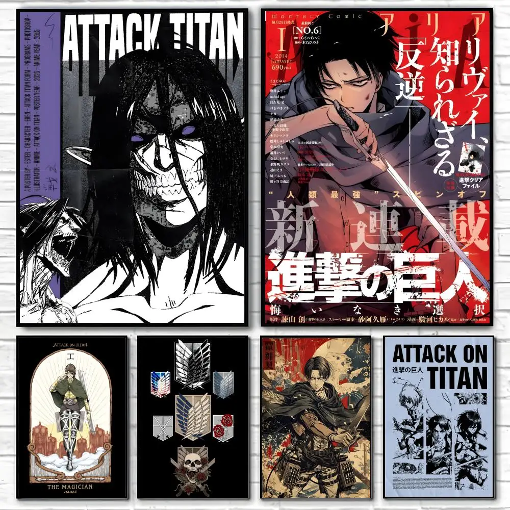 Poster Classic poster and wall art prints are suitable for living rooms, bedrooms, bars, and home décor. A-Attack on Titan