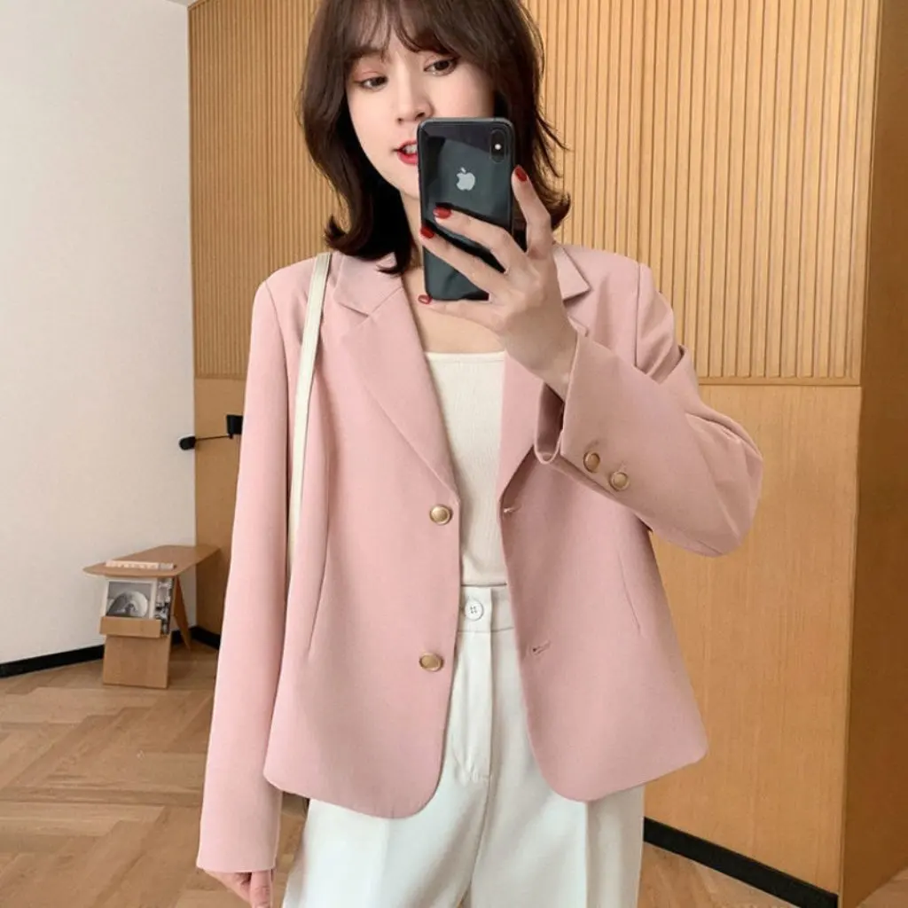 Women's Casual Niche Design Non-Ironing Suit Jacket High-Quality Short Style Spring Fashion