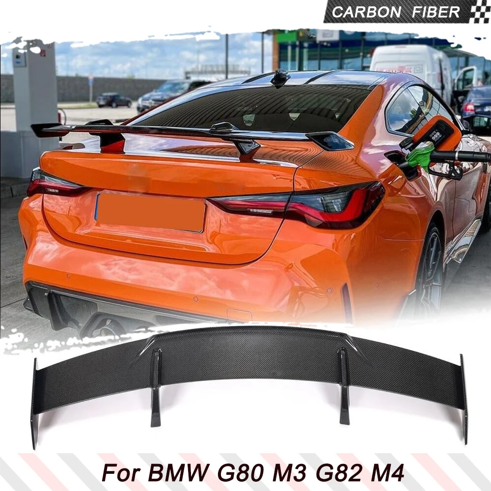 Real Carbon Fiber Rear Trunk Spoiler For BMW 3 Series G80 M3 4 Series G82 M4 2021 2022 2023 Car Trunk Boot Lip Wing Spoiler