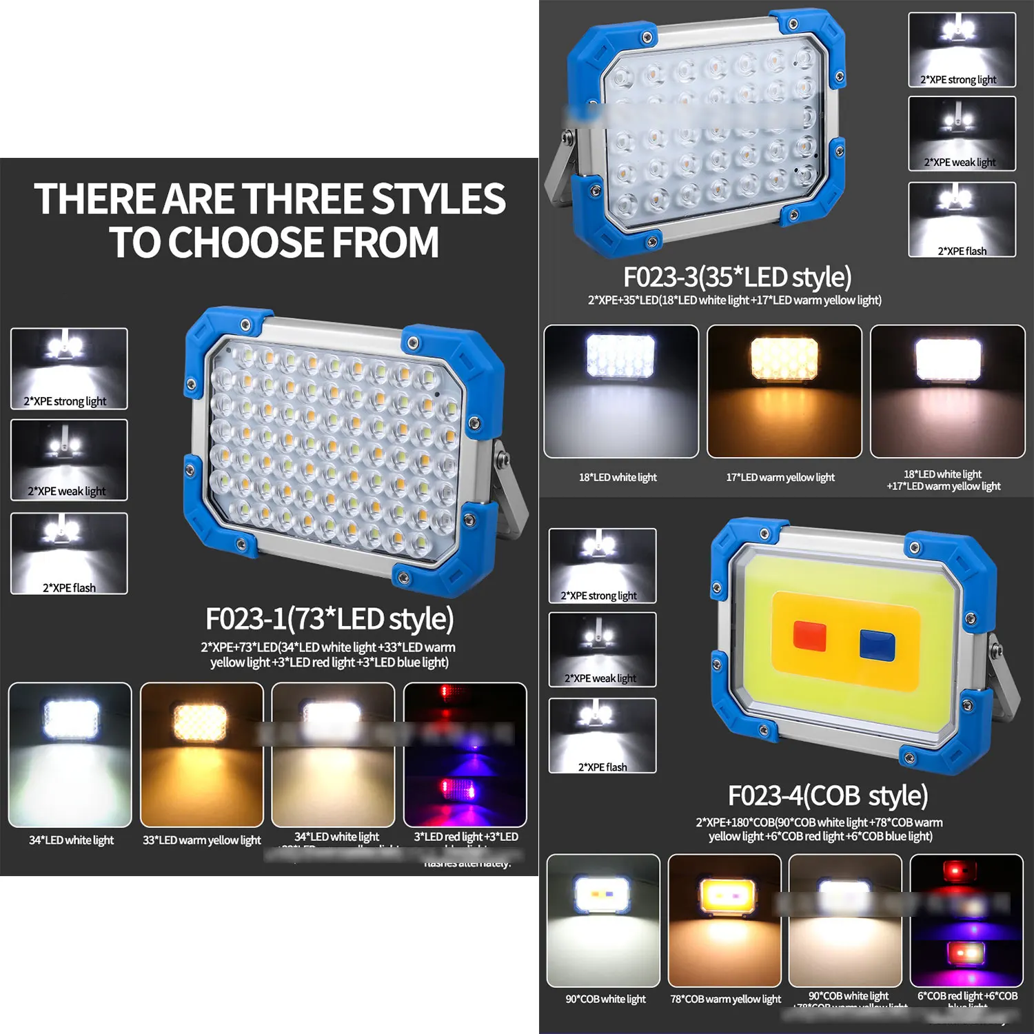 3600MAh F023 Light Explore USB Rechargeable Camping Lanterns Outdoor Tent Lamp Powerful Mini LED Flashlights Camp Light