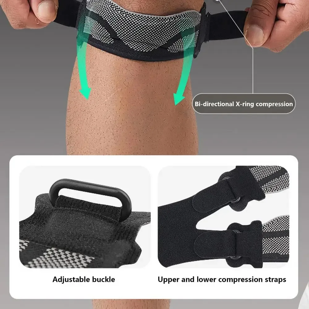 

Adjustable Patella Tendon Knee Straps Protection Knee Double Silicone Patella Protect Band Comfortable Joints Protector