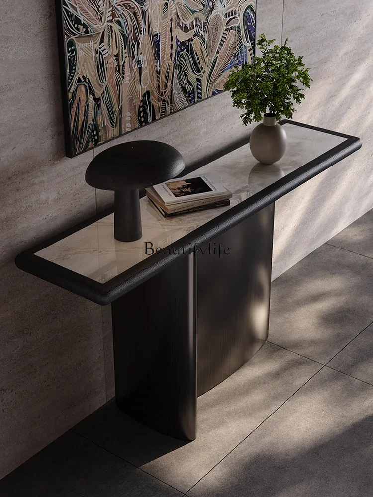 

LD6Italian light luxury entrance table against the wall solid wood entrance table