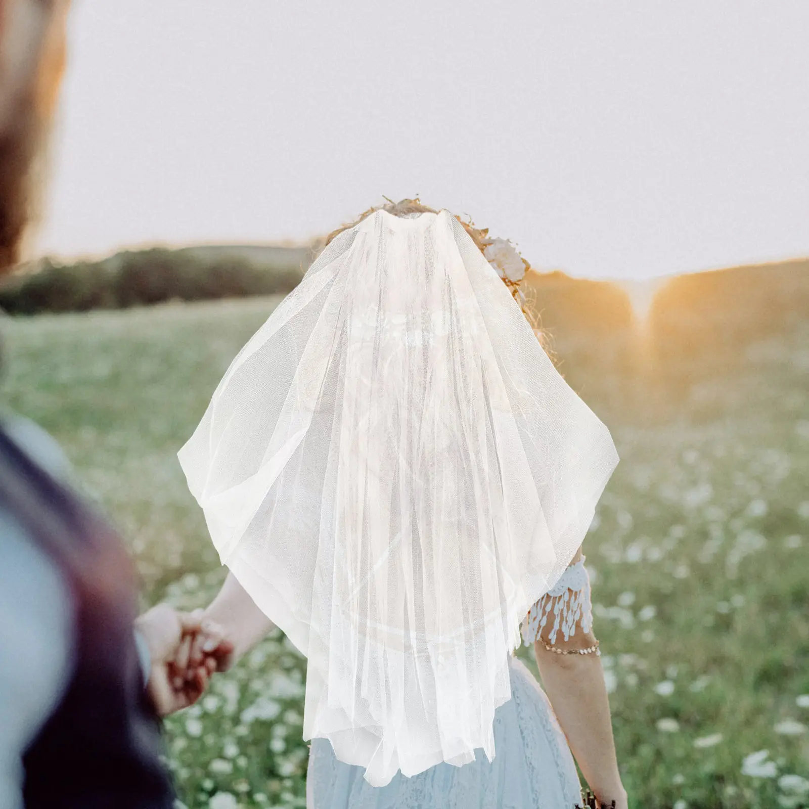 

Bride Headband Veil Bridal Headdress Elegant Wedding Accessories for Bachelorette Party Bridal Shower and Wedding
