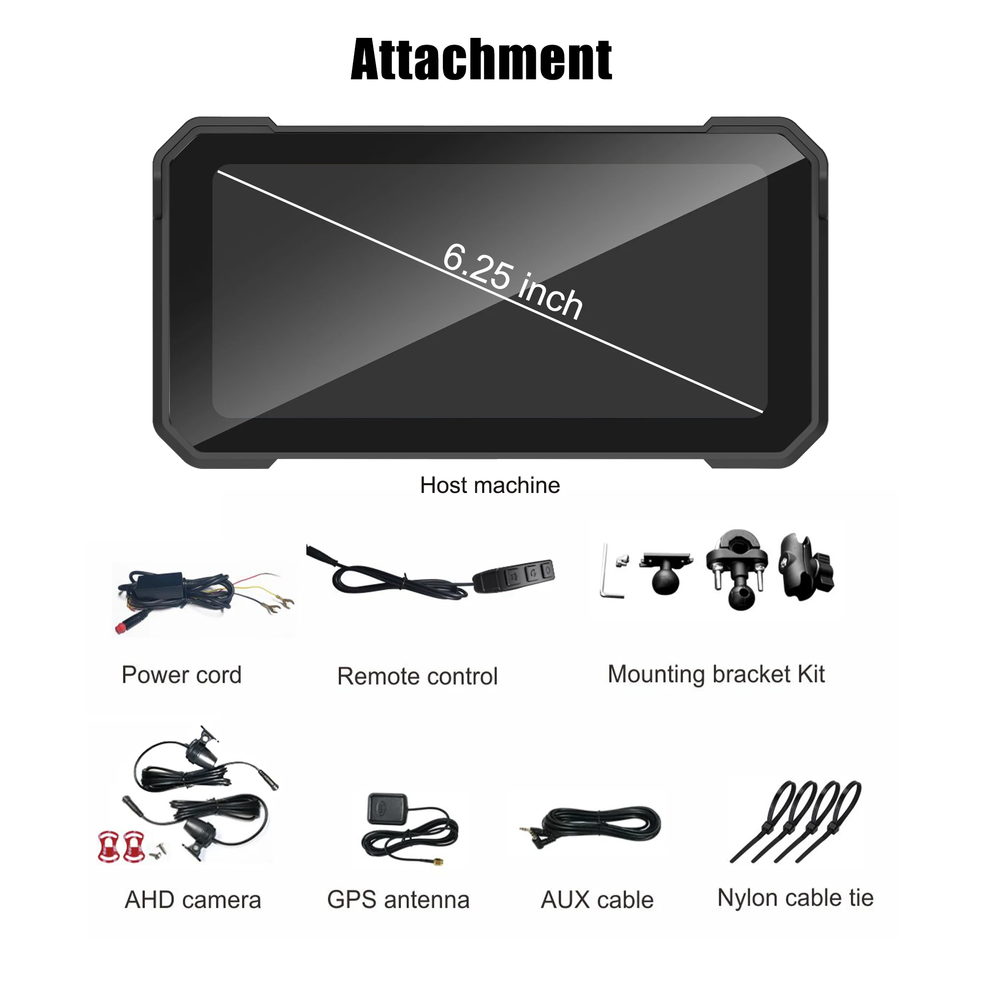 new Waterproof 6.25 Inch Smart Moto Screen Apple Android  GPS Apple Carplay Motorcycle 4K Dash Cam Carplay Screen for Motorcycle