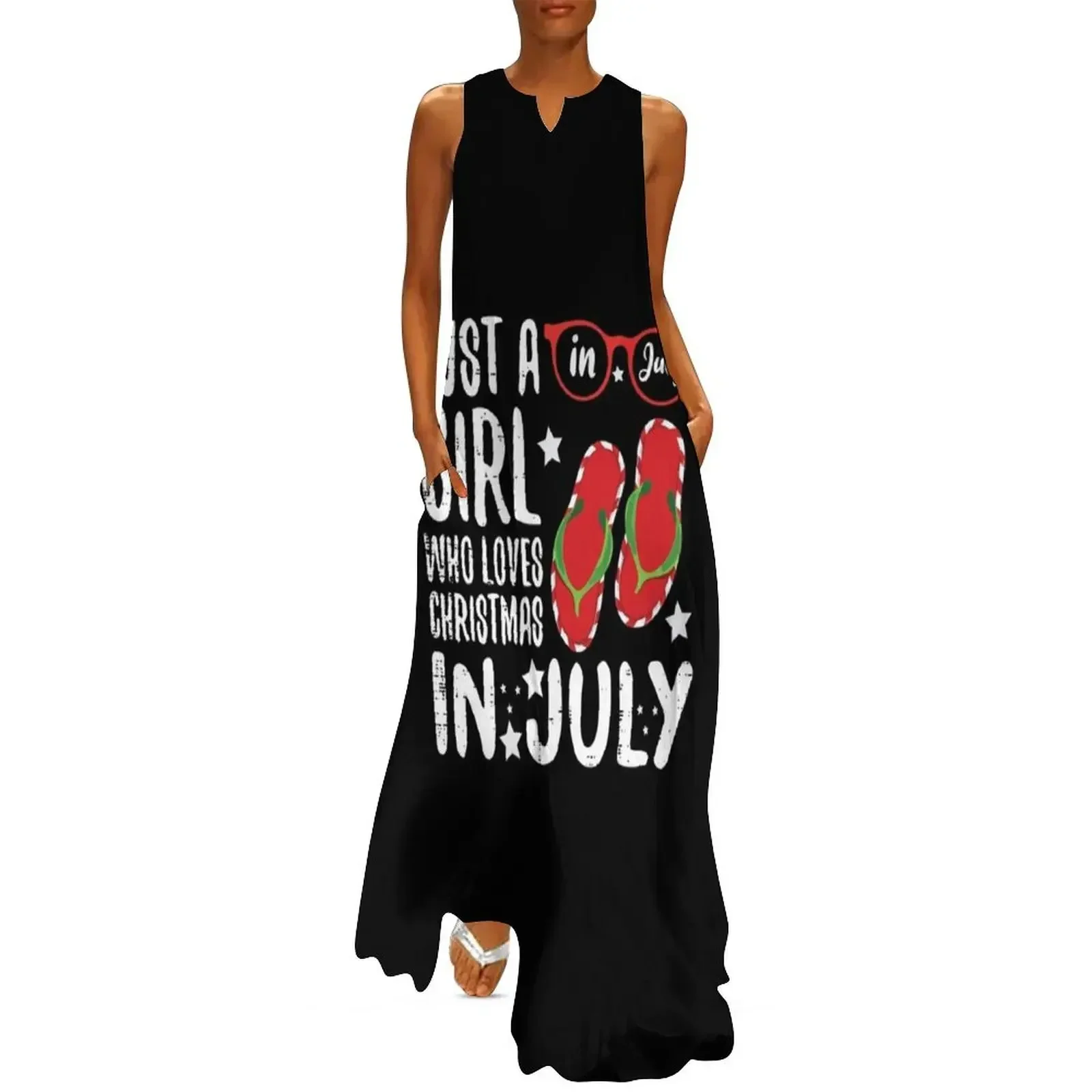 

Just A Girl Who Loves Christmas In July T-Shirt Long Dress evening dresses luxury 2025 summer dress elegant dress
