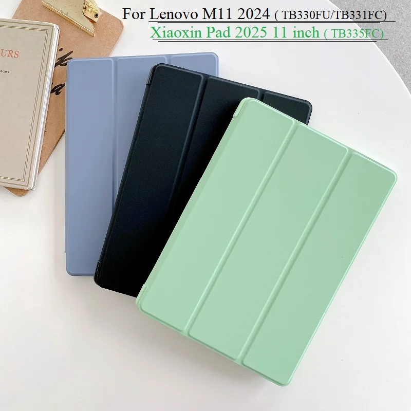 

Ультратонкий чехол для Xiaoxin Pad Tab M11 2025 11 дюймов TB335FC, Tab M11 2024 TB330FU, TB331FC, чехол-накладка из ТПУ с функцией автоматического включения/выключения экрана