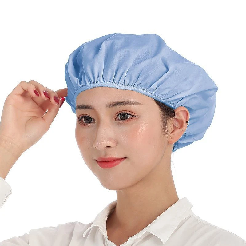 Cook Hat and Restaurant Kitchen Hats for Women Workshop Textile Factory Dust Cap Food Electronics Worker Working Mesh Caps