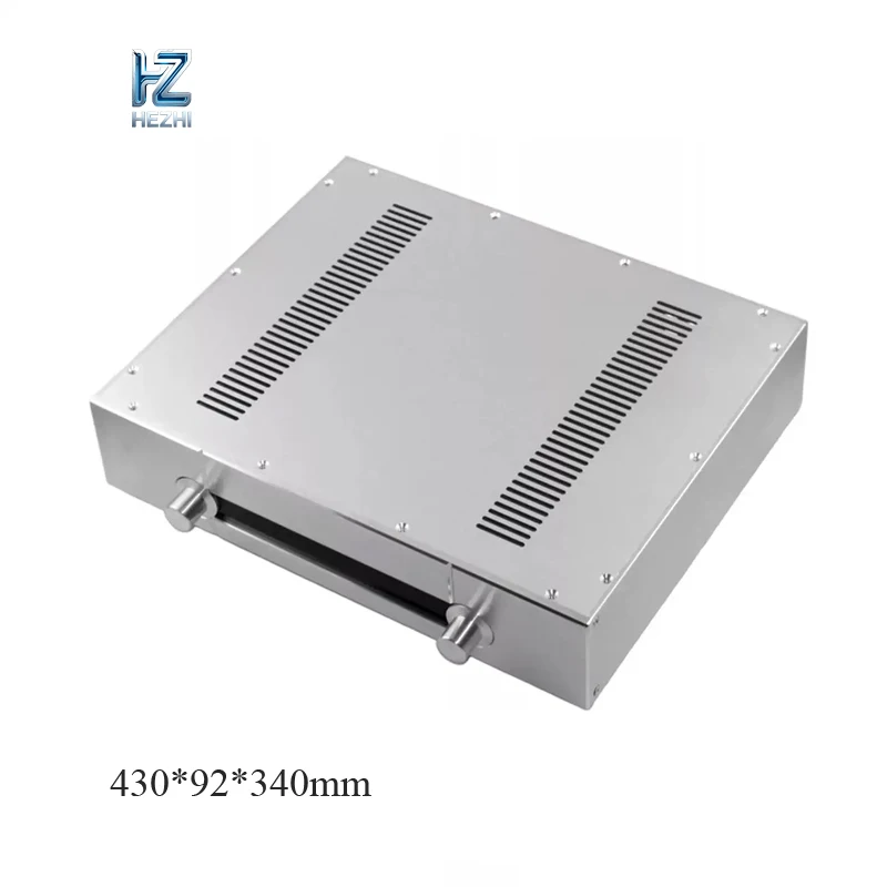 Hezhi Audio WA39 430*92*340mm All Aluminum HIFI Preamplifier Chassis Enclosure DIY Amplifier Case Shell