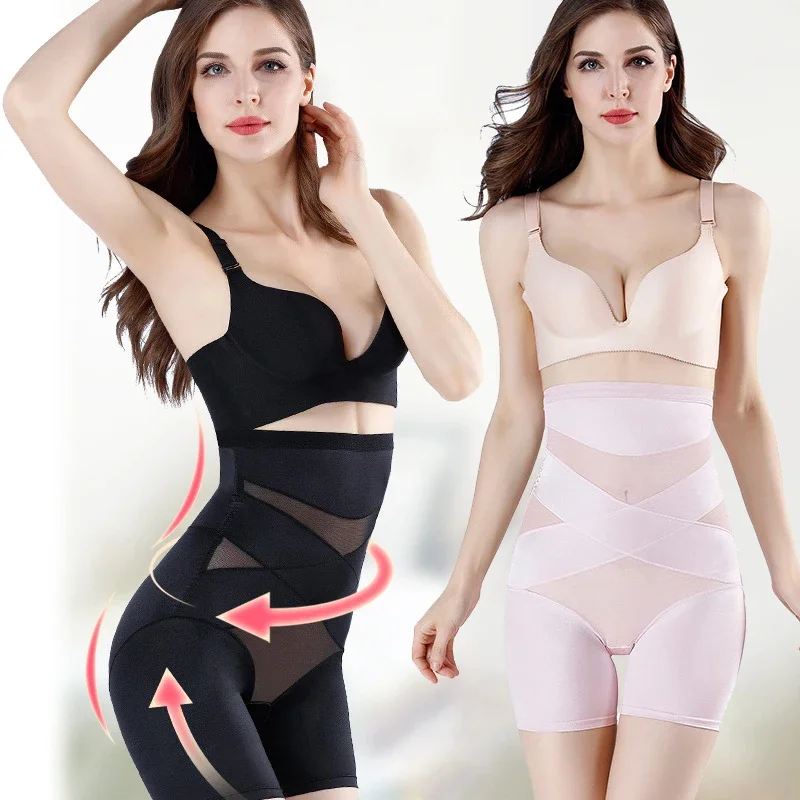 Sexy High-waist Tunic-waist-tummy Panties Women Non-marking Body Shaping Pants Buttock Lift Postpartum Tummy Tummy Tuck Panties