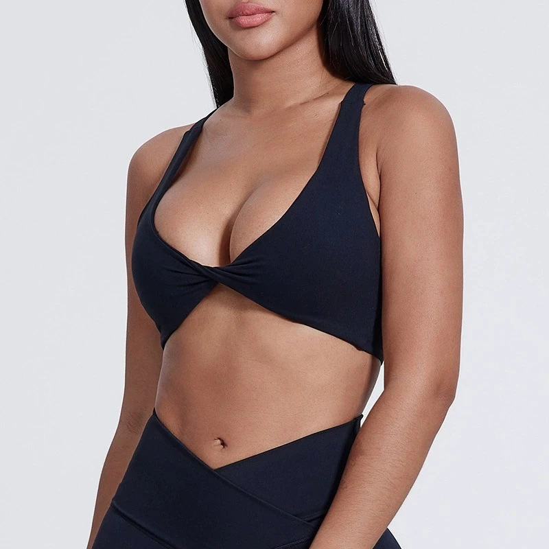 حمالة صدر رياضية مثيرة للظهر للنساء ، أعلى محصول للتمارين الرياضية ، سترة عالية التأثير ، حمالة صدر للياقة البدنية ، ملابس داخلية ضيقة مع وسادة صدر ، جري