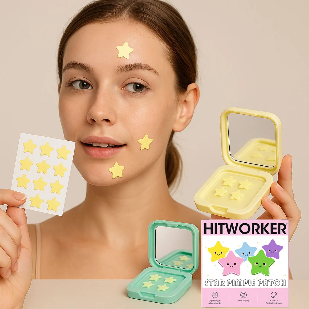 Waterproof Hydrocolloid Acne PatchesMirror Invisible 2-in-1 for Facial Cleansing & Care Essence Tool Suitable for All Skin Types