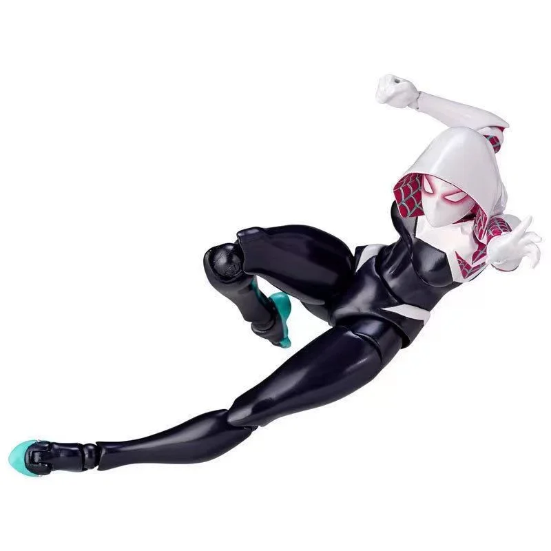 Marvel Cartoon Animation Yamaguchi Style 004Spider Gwen Action Doll Toy Creative Cute Hand Figure Model Ornament Boxed Gift