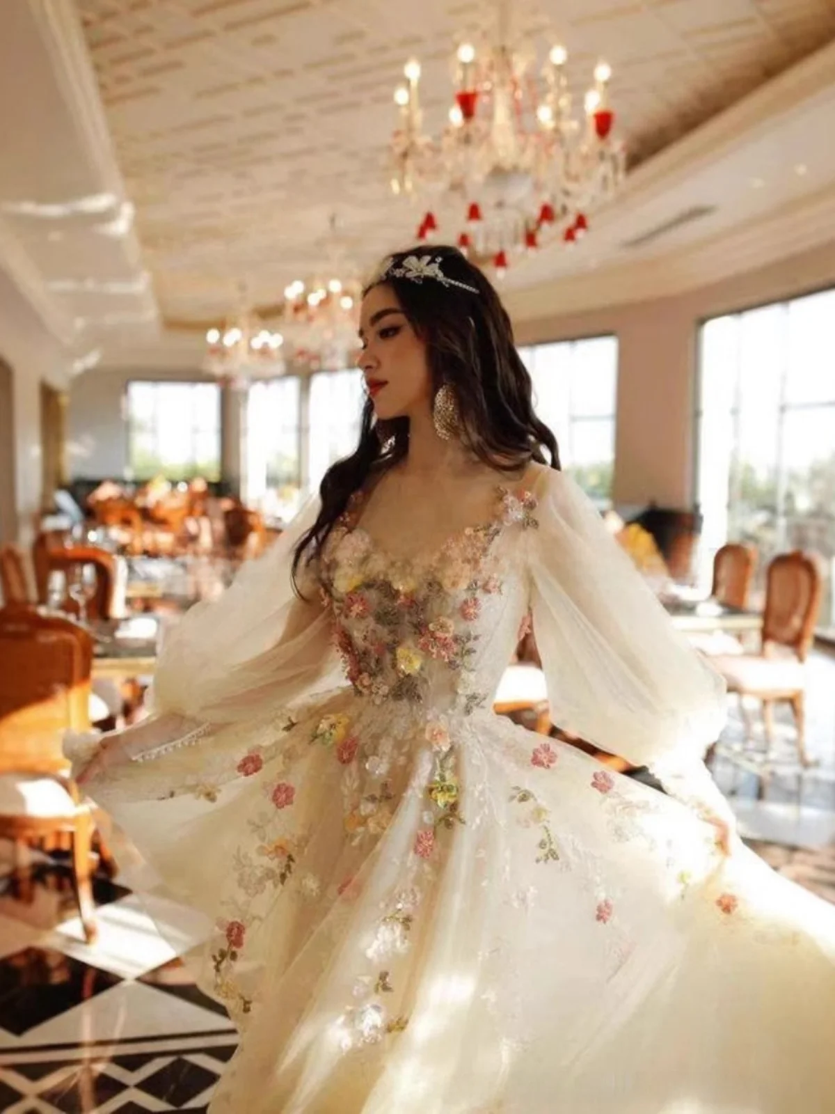 

2024 New Faion Long Sve Princ Dr Materni Свадебное платье Длинное вечернее платье для подружки невесты Ele Women Dr