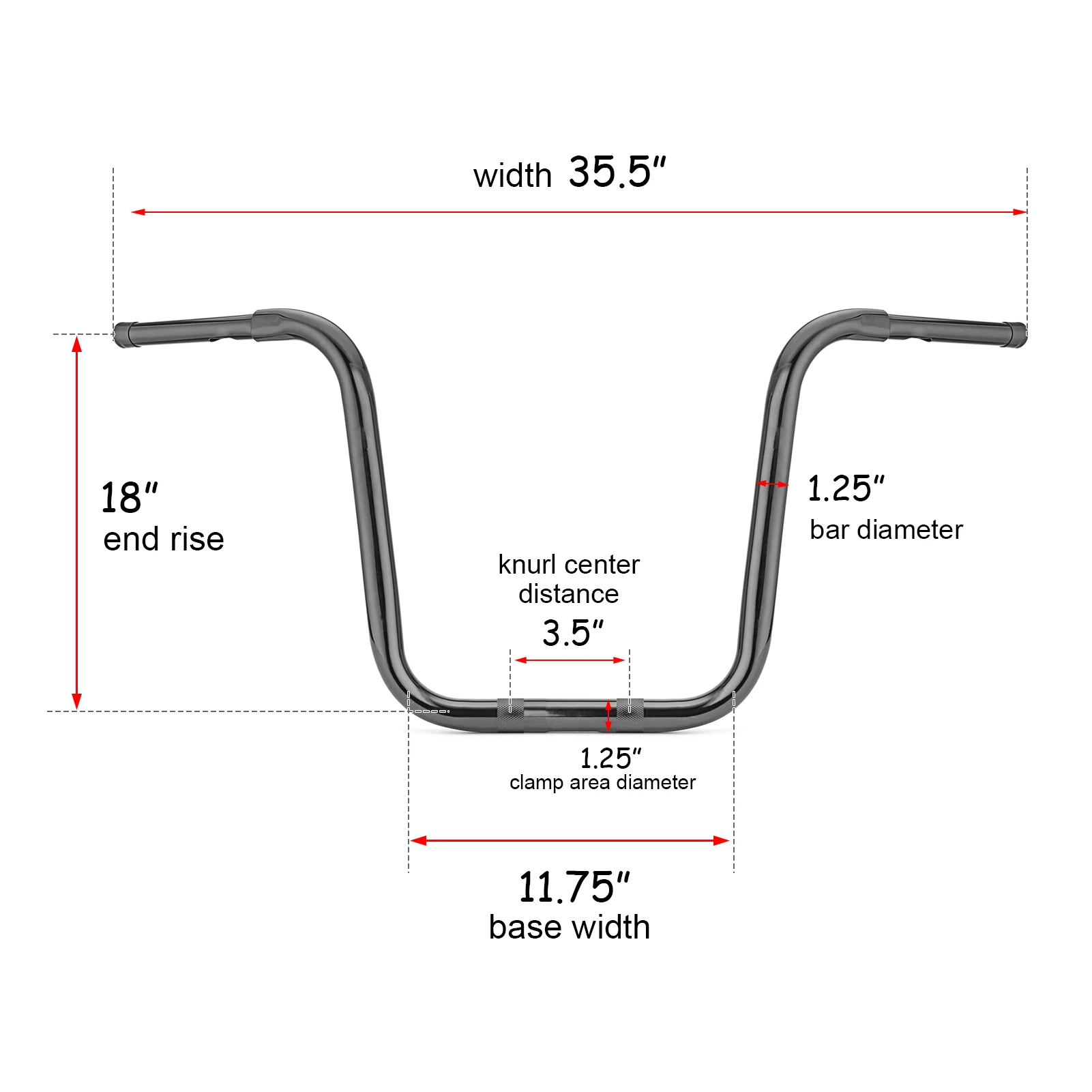 Motorcycle Accessories Gloss Black Chrome Seamless Pipe 18