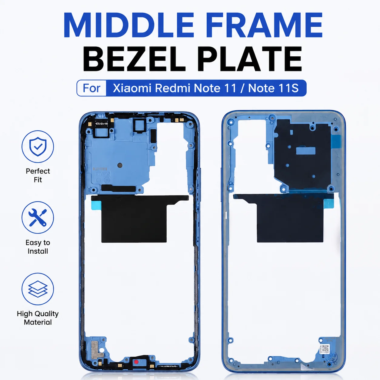 Middle Frame Bezel Plate For Xiaomi Redmi Note 11 Note 11S Housing Frame LCD Screen Support Bracket Replacement Repair Parts