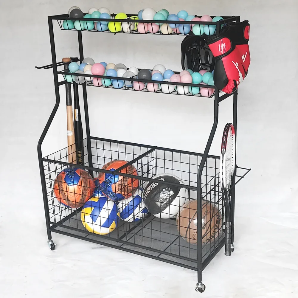 Storage, toy display, volleyball rack, school sporting goods, cart, ball storage basket
