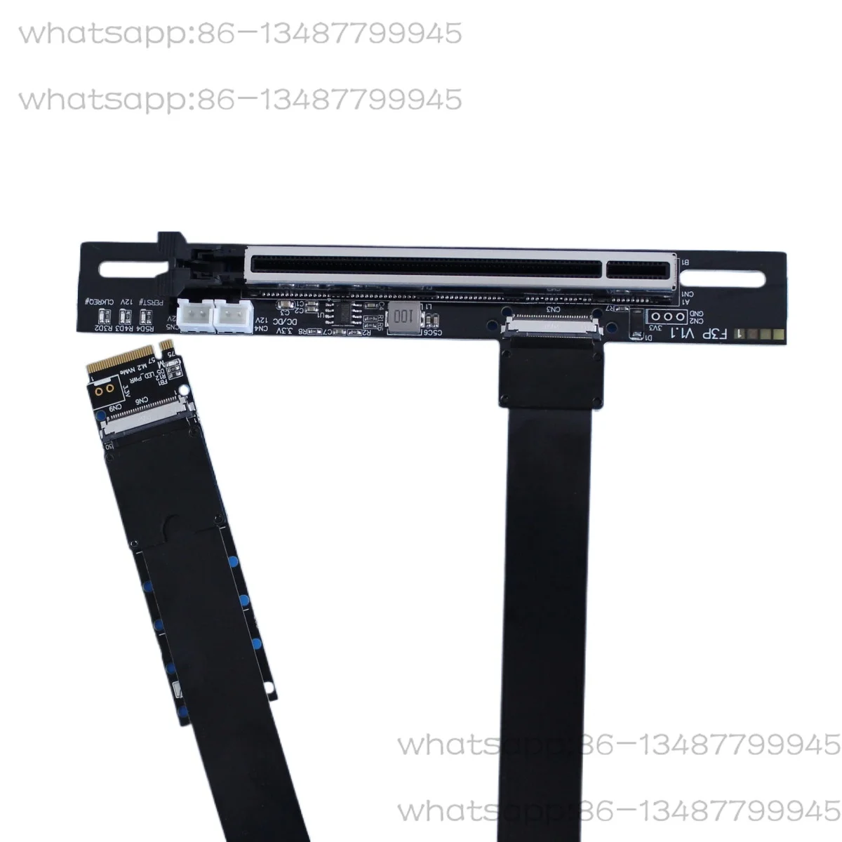 ADT PCIe 5.0 M.2 NGFF NVMe transfer x16 graphics card extension cable FFC high speed ultra soft low loss