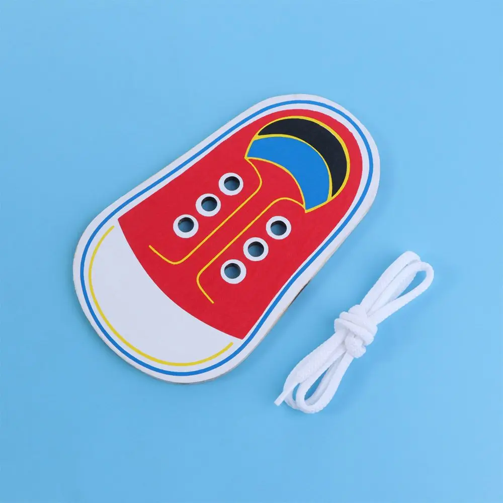 Educational Toys Training Shoelaces Montessori Shoes Puzzles Teaching Lacing Shoes Practice Board Model Tie Shoelaces Games