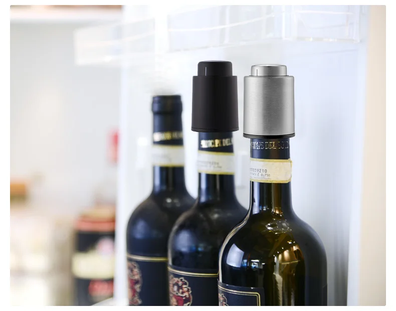 Wine Plug Vacuum Retain Freshness Champagne Stopper Red Wine Stopper Stainless Steel Wine Bottle Cap Leak-Proof Sealing.