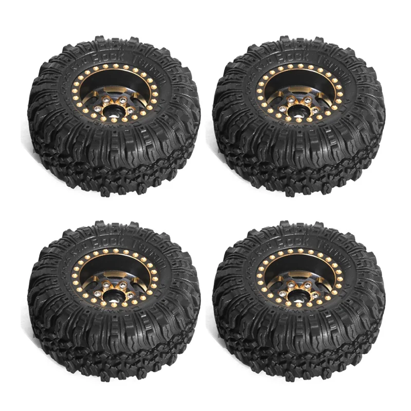 

A13Q-1.0 Inch Metal Wheels With Tires Upgrade Hub Tyre Set For 1/18 RC Car Traxxas TRX4-M Defender Bronco SCX24 RC Parts