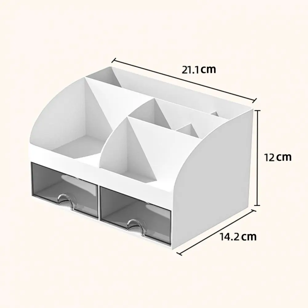 Desktop Storage Box Organization Pen Pencil Ruler School Sundry Box Office Supplies Drawer Design Large Capacity Multi Compartme