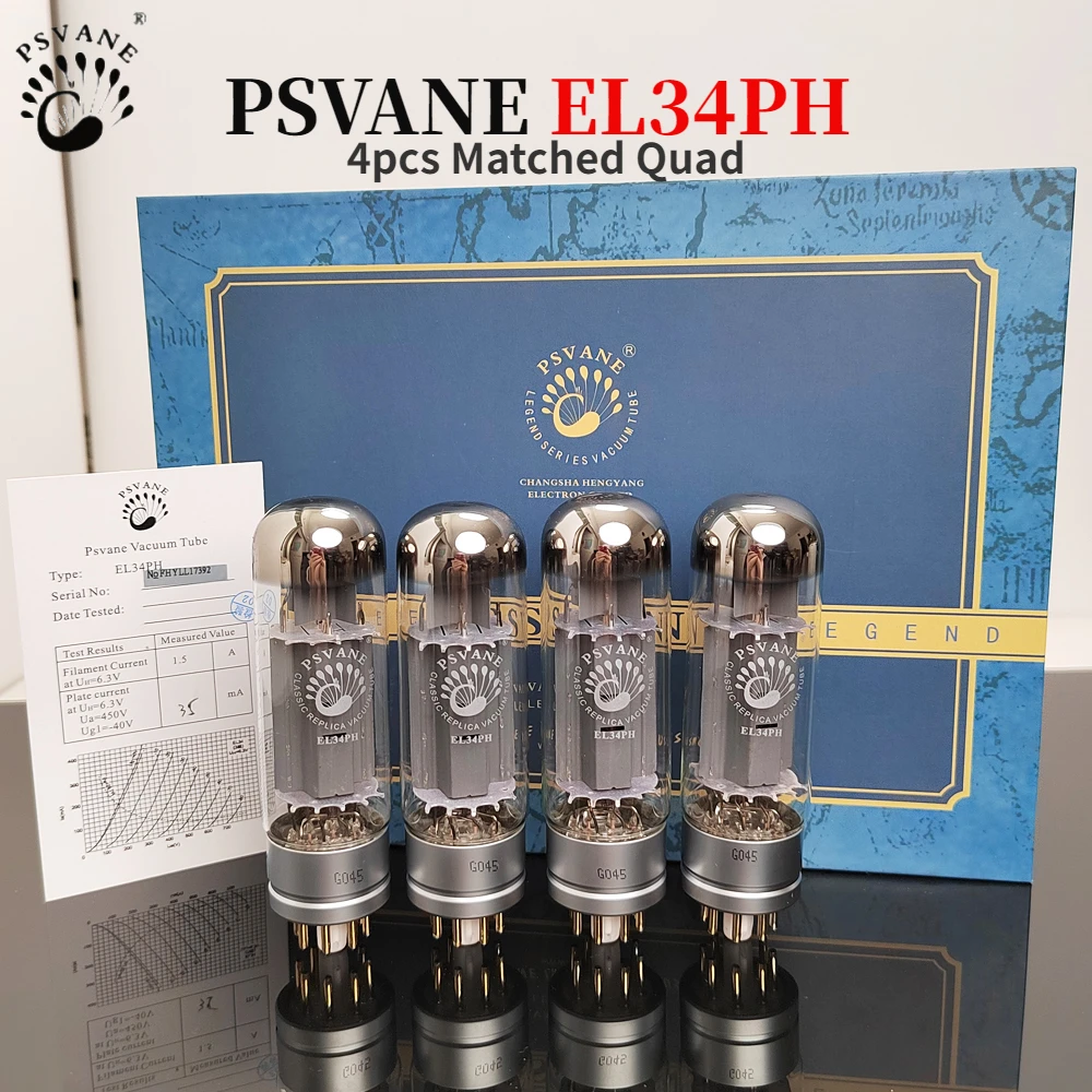 PSVANE-Kit de amplificador de tubo de válvula de Audio HIFI, EL34PH, EL34C, EL34B, 6P3P, 6CA7, 6V6, KT66, UKEL34, DIY Match Quad