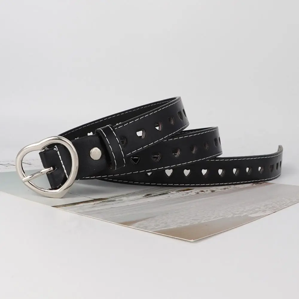 Cinturones con ojal de corazón a la moda, cinturones con forma de corazón de amor, hebilla gótica Punk, pretina Hip Hop Y2k para mujer y hombre