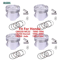 4set 48.5mm 48.75mm 49mm 49.25mm 49.5mm STD ~ +100 0.25~1.0 Motorcycle Piston Rings Kit For Honda CB250 CB Hornet 250 1996-2007