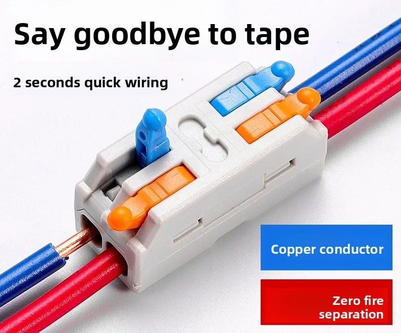One-in Multiple-out Two-in and Two-out Combination Set of Terminals, Waterproof 3-position Fast and Safe Crimping Terminals