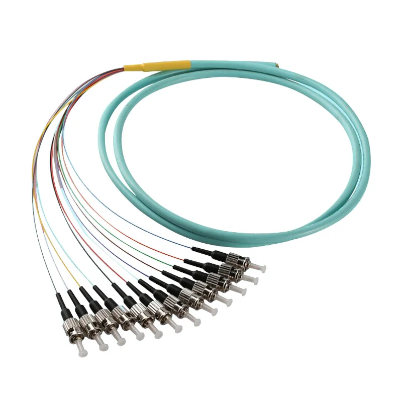 Pigtail Fiber Optics Patch Cord, OM3, Multimode, 0.9mm, 50/125 Jumper, SC, FC, ST, LC, Leather Cable, 1.5m, 10Pcs Lot