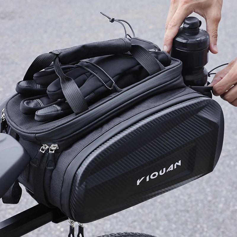 

Multi-Function Bike Bag Large Capacity ShoulderHand Carry Bag with Reflective Strips Layered Storage Cycling Commuter Bag
