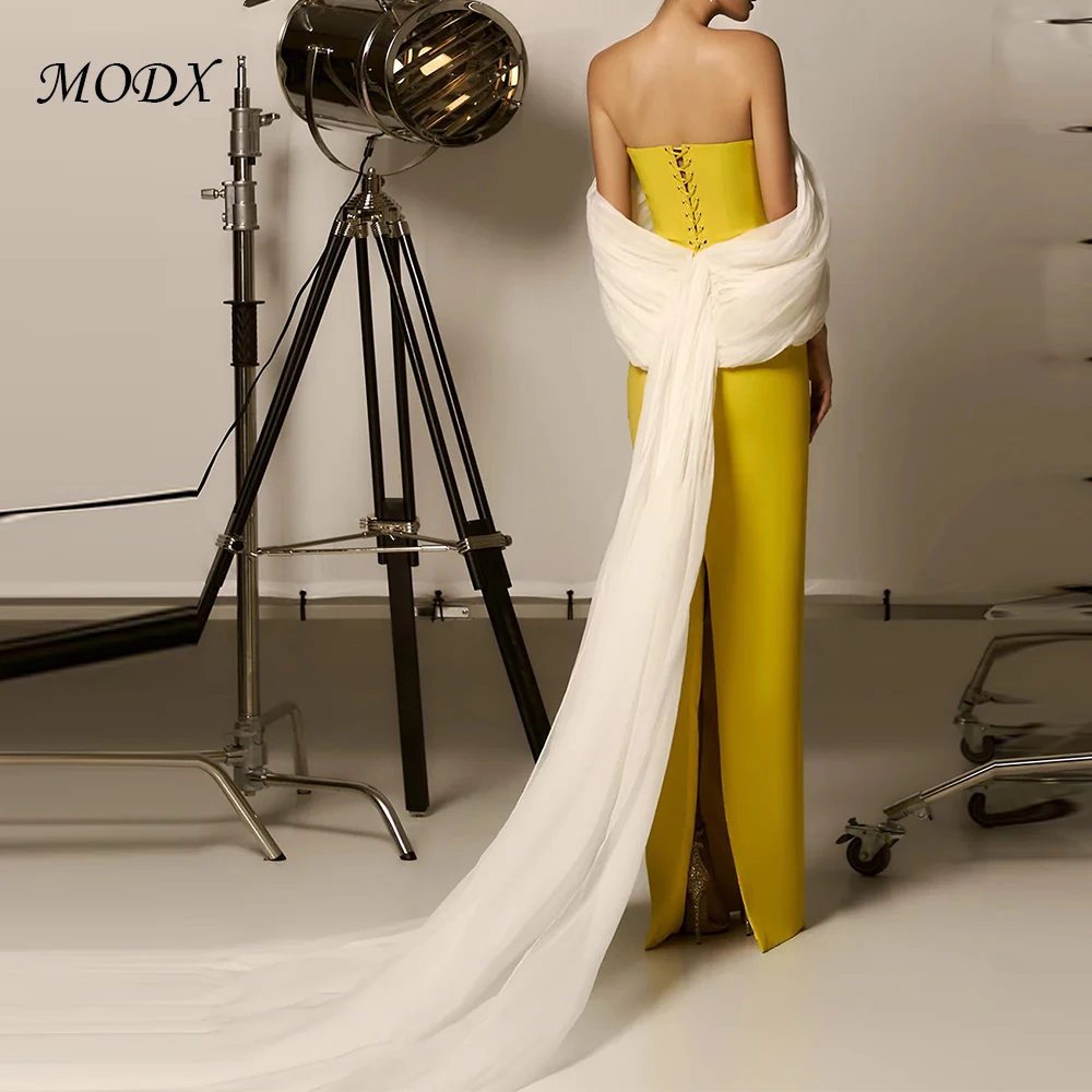 MODX Designer-Abschlussballkleider im Meerjungfrau-Stil aus kontrastierendem Satin, hochwertige königliche Abendkleider. Elegante Varaxima Julie – formelle Kleider