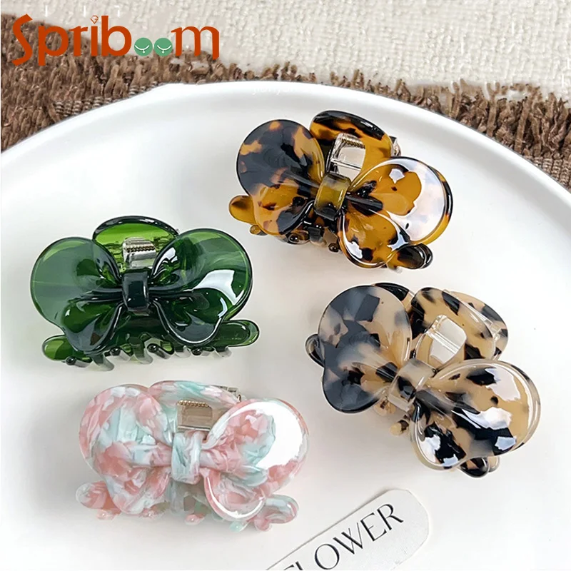 

Korean Bow Hair Clips for Women Exquisite Cute Girls Hairpin Trendy Acetic Acid Shark Clip Casual Party Hair Accessories Gifts