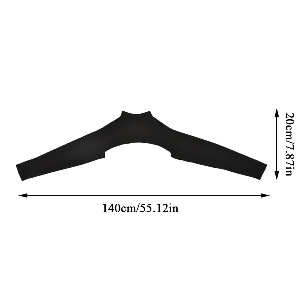 Maniche lunghe in morbido cotone Collo a lupetto da donna Copri braccio elastico Manica a spalla Protezione solare musulmana Maniche lunghe a scialle