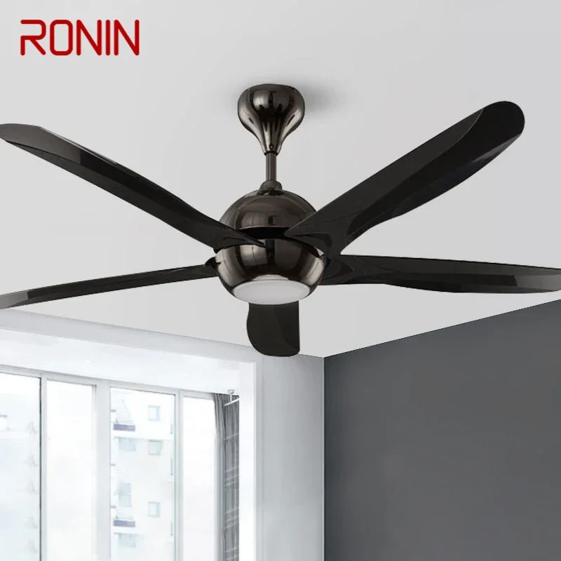 

RONIN Nordic LED Fan Light Modern Minimalism Restaurant Living Room Study Ceiling Fan Light Remote Electric Fan Light