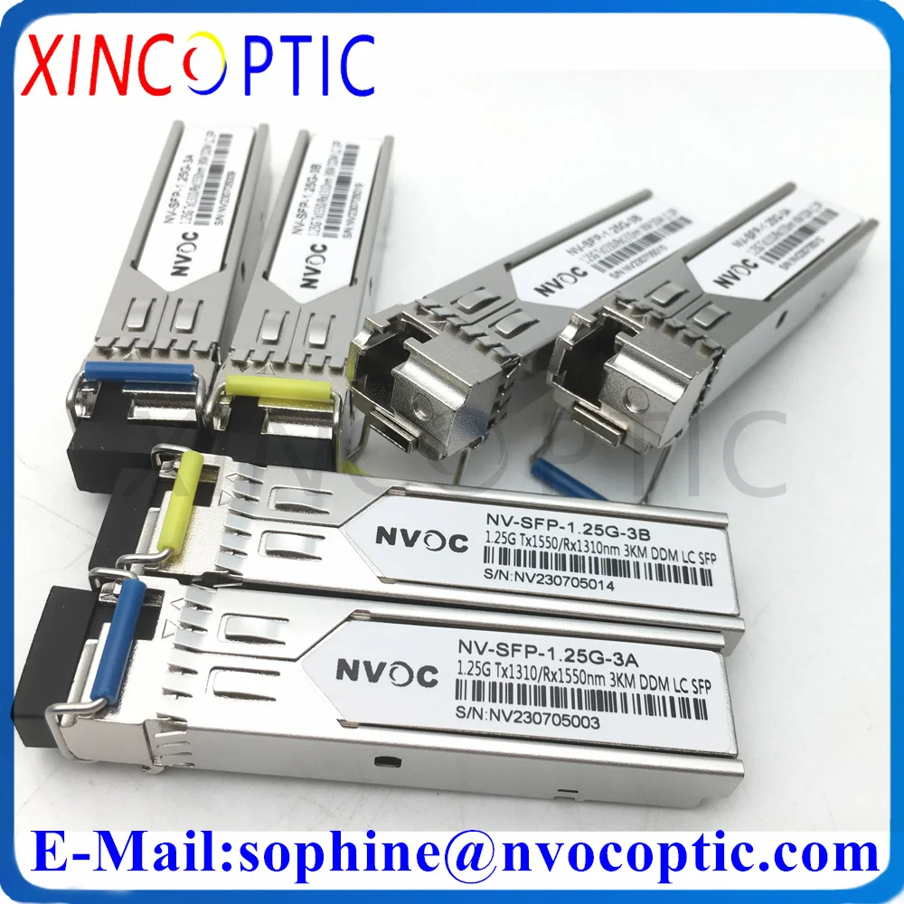 

5Pairs 1.25G 1310/1550nm 3KM BIDI WDM LC/SC SFP Transceiver Module,1.25G,SM,3KM,DDM,Simplex,WDM,Single Mode BiDi Fiber Module